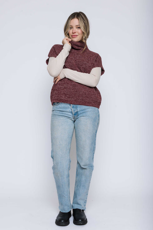 Shawna-Sleeveless Funnel Neck